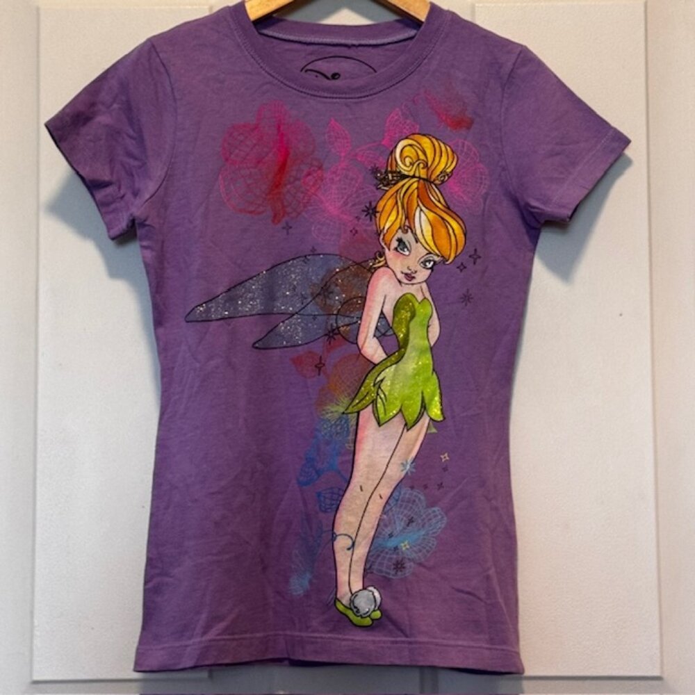 Disney Tinkerbell Fairy Sparkly T-shirt sz M